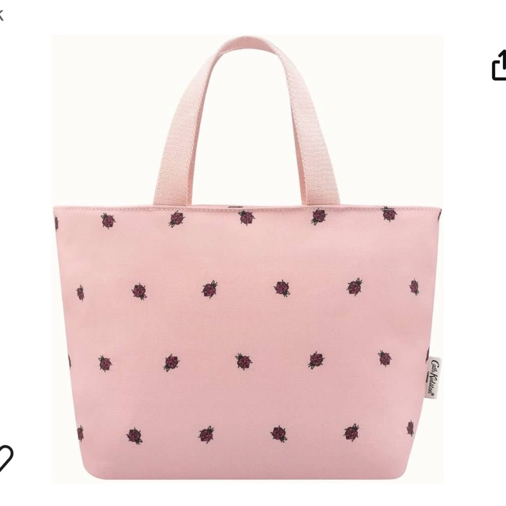 New Cath Kidston Lunch Tote with Insulated Foil Lining Ladybird in Pink
